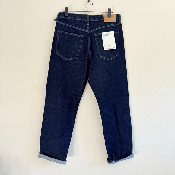Banana Republic Men's Dark Blue Authentic Straight Jeans Size 33x30 NWT - Picture 2 of 10